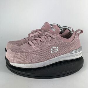 Skechers Bulklin Batran Pink Steel Toe Work Shoes 108033W Women’s Size 9.5 Wide